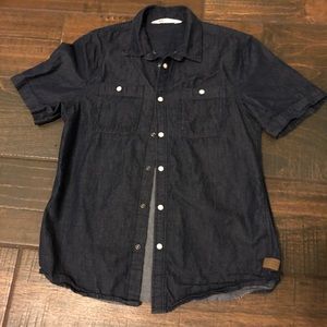 Navy blue buttoned down shirt